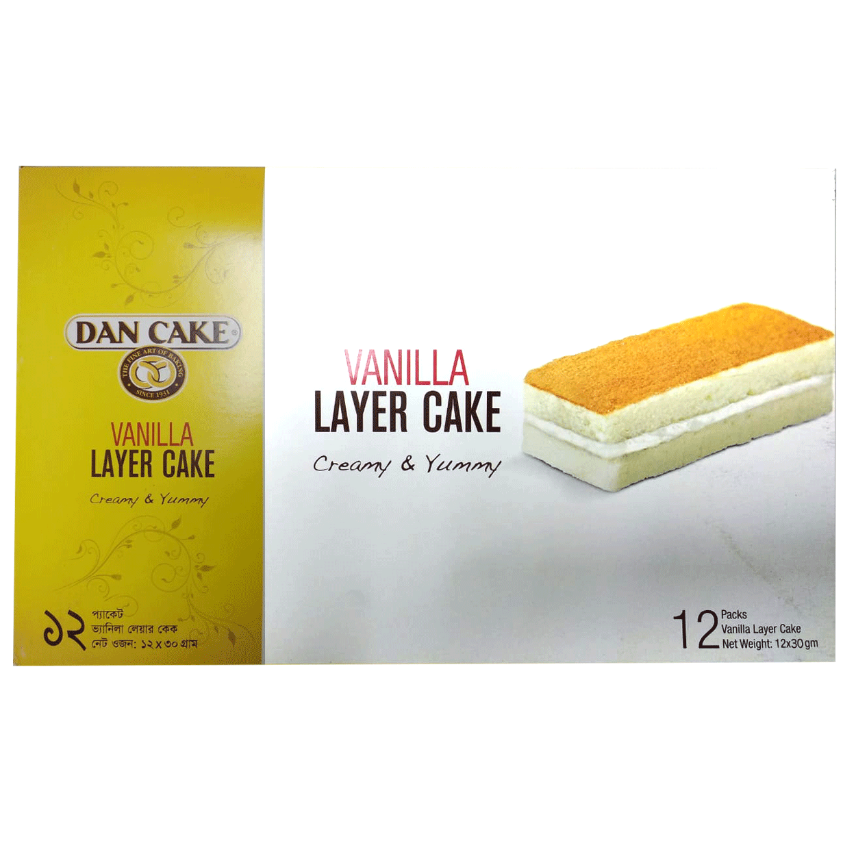 Vanilla Layer Cake 30g Gift Box (12 Pcs)